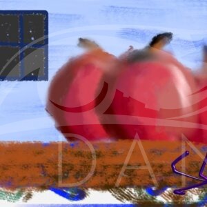 Three Apples - Digital Art painted by Eye